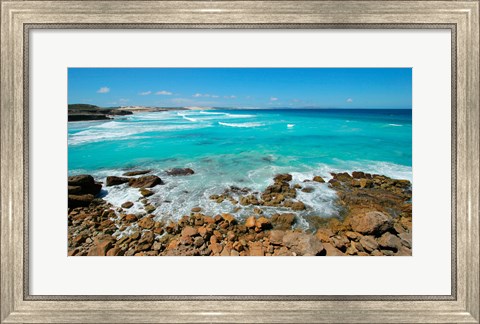 Framed Rocks on the coast, Sleaford Bay, Australia Print