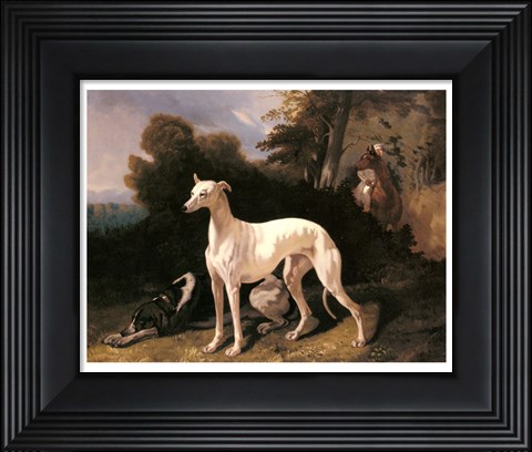 Framed Alfred Dedreux - A Greyhound In An Extensive Landscape Print
