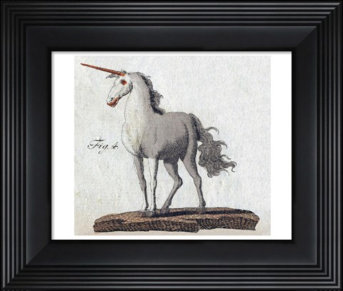 Framed Bertuch Unicorn Print