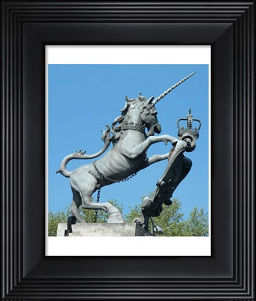 Framed Hampton Court Unicorn Print