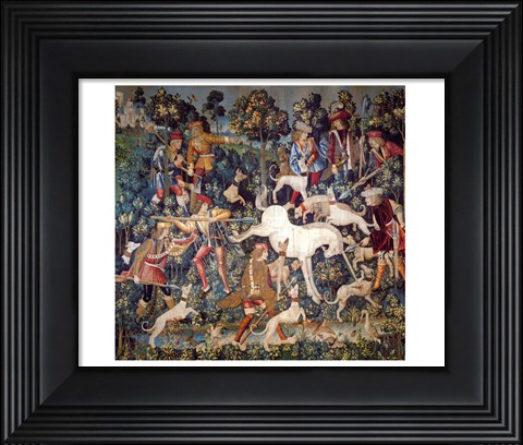 Framed Hunt of the Unicorn Tapestry Print