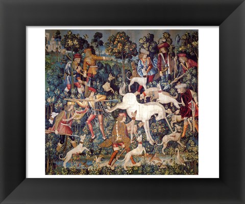 Framed Hunt of the Unicorn Tapestry Print