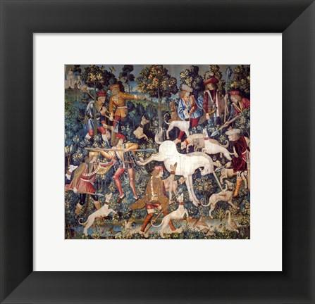 Framed Hunt of the Unicorn Tapestry Print