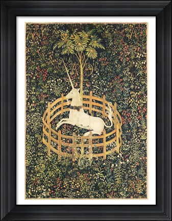 Framed Unicorn in Captivity Print