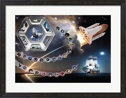 Framed Tribute To Endeavour Print