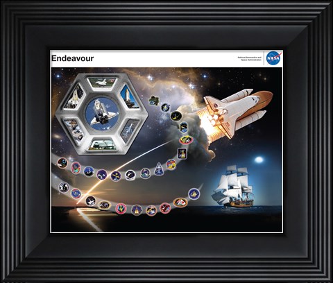 Framed Tribute To Endeavour Print