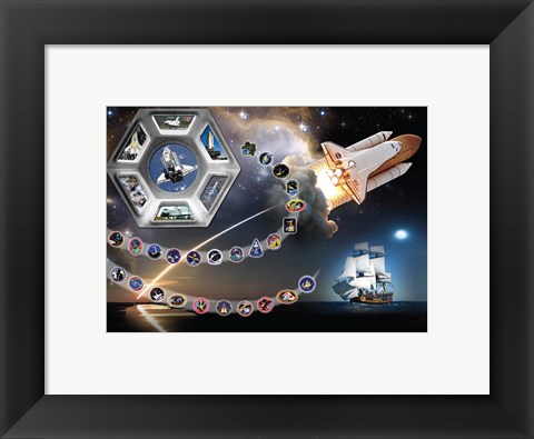 Framed Tribute To Endeavour Print