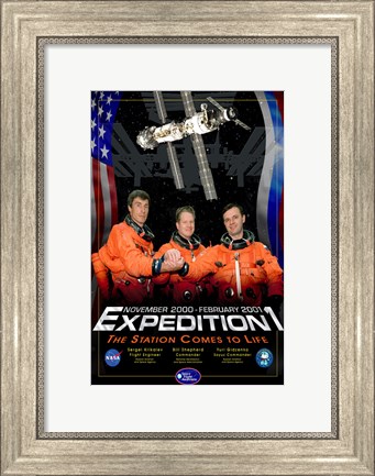 Framed Expedition 1 Crew Poster Print