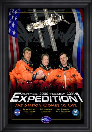 Framed Expedition 1 Crew Poster Print
