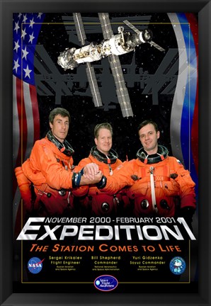 Framed Expedition 1 Crew Poster Print