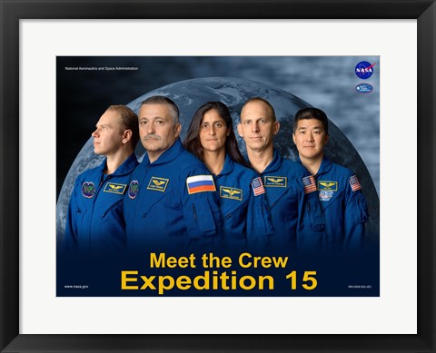 Framed Expedition 15 Crew Poster Print