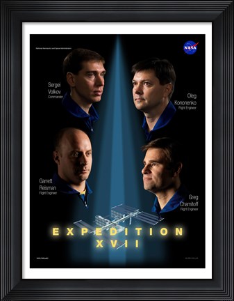 Framed Expedition 17 Crew Poster Print