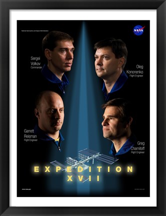 Framed Expedition 17 Crew Poster Print