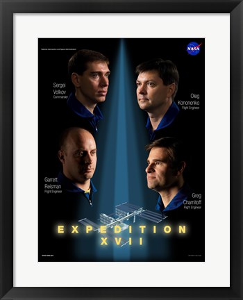 Framed Expedition 17 Crew Poster Print