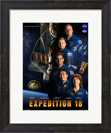 Framed Expedition 18 Crew Poster Print