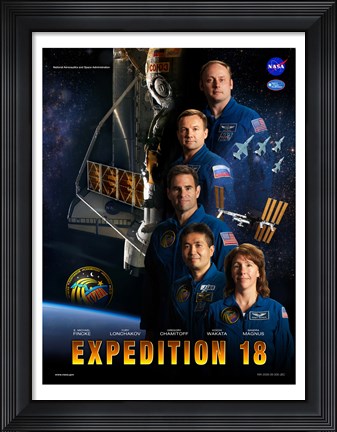 Framed Expedition 18 Crew Poster Print