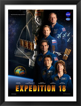 Framed Expedition 18 Crew Poster Print