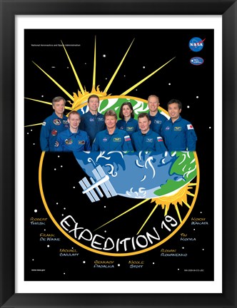 Framed Expedition 19 Crew Poster Print