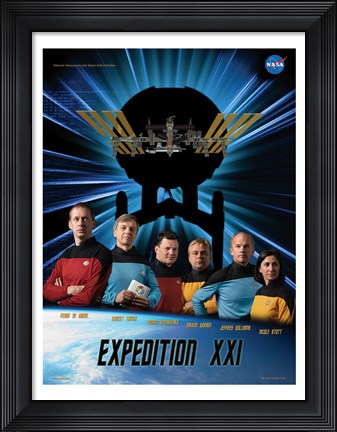 Framed Expedition 21 Star Trek Crew Poster Print