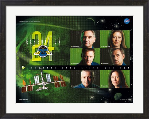 Framed Expedition 24 Matrix Crew Poster Print