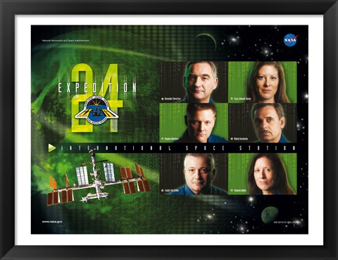 Framed Expedition 24 Matrix Crew Poster Print