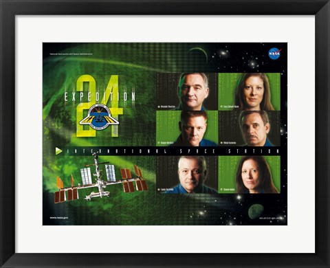 Framed Expedition 24 Matrix Crew Poster Print