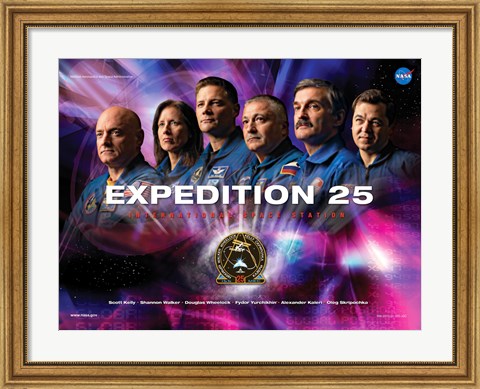 Framed Expedition 25 Mission Poster Print