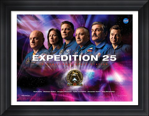 Framed Expedition 25 Mission Poster Print
