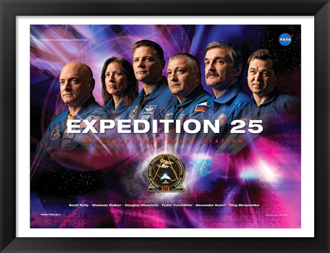 Framed Expedition 25 Mission Poster Print