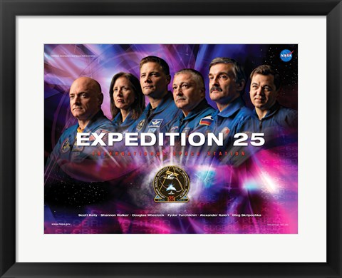 Framed Expedition 25 Mission Poster Print