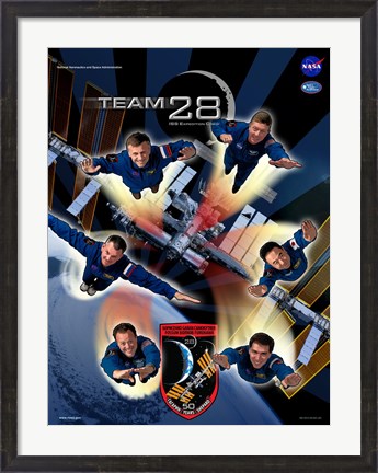 Framed Expedition 28 Supermen Crew Poster Print