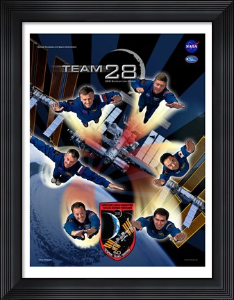 Framed Expedition 28 Supermen Crew Poster Print
