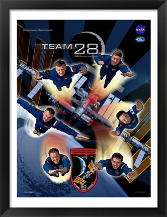 Framed Expedition 28 Supermen Crew Poster Print