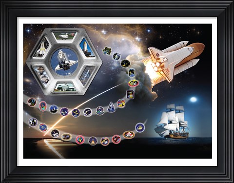 Framed Tribute To Endeavour Print