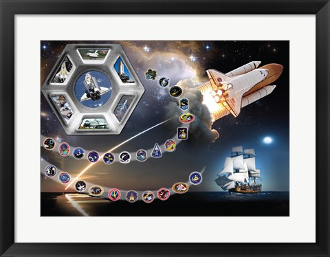 Framed Tribute To Endeavour Print