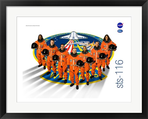 Framed STS 116 Mission Poster Print