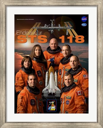 Framed STS 118 Mission Poster Print