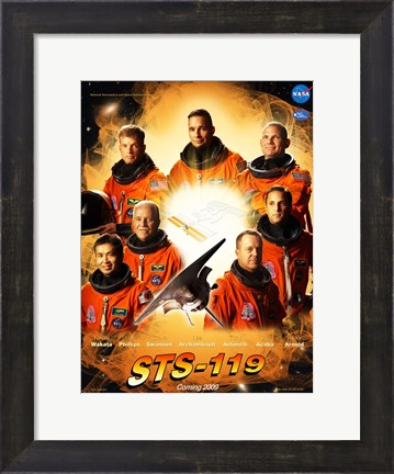 Framed STS 119 Mission Poster Print