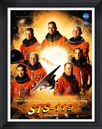 Framed STS 119 Mission Poster Print