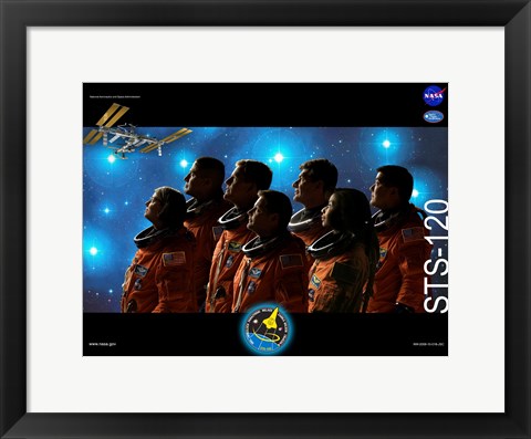Framed STS 120 Mission Poster Print