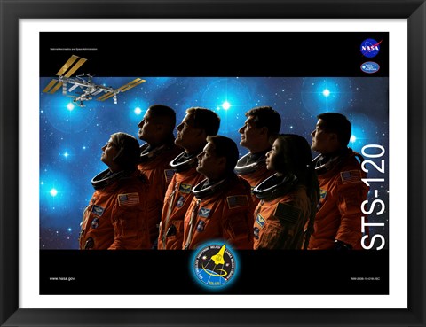 Framed STS 120 Mission Poster Print