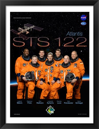 Framed STS 122 Mission Poster Print