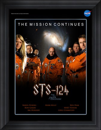 Framed STS 124 Harry Potter Crew Poster Print