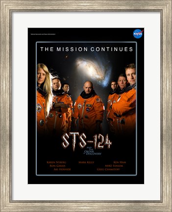Framed STS 124 Harry Potter Crew Poster Print