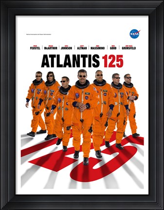 Framed STS 125 Mission Poster Print