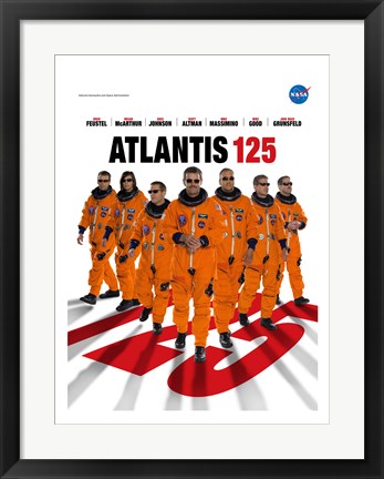 Framed STS 125 Mission Poster Print