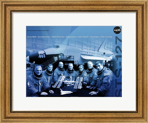 Framed STS 127 Mission Poster Print