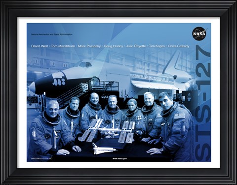 Framed STS 127 Mission Poster Print