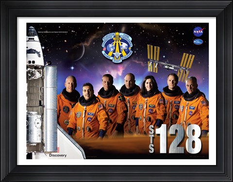 Framed STS 128 Mission Poster Print