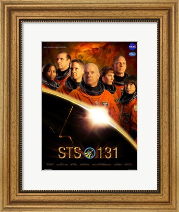 Framed STS 131 Crew Poster Print